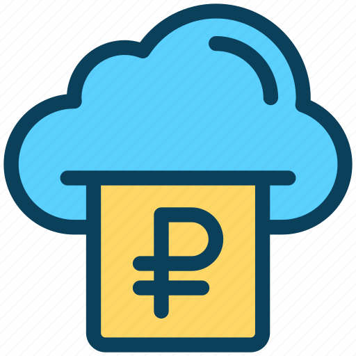 Finance, currency, money, ruble, cloud, bill icon - Download on Iconfinder