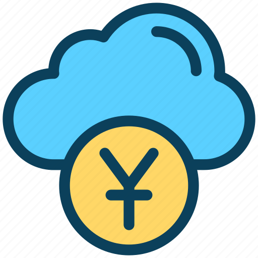 Finance, currency, money, yen, cloud, coin icon - Download on Iconfinder