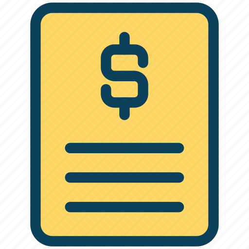 Finance, currency, money, dollar, statement, document icon - Download on Iconfinder