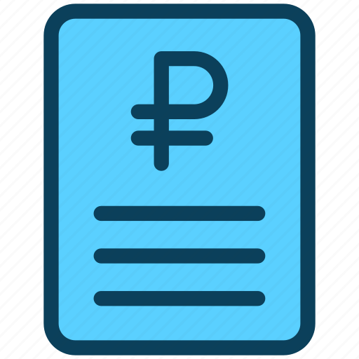 Finance, currency, money, ruble, statement, document icon - Download on Iconfinder