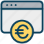 finance, currency, money, euro, website, online banking 