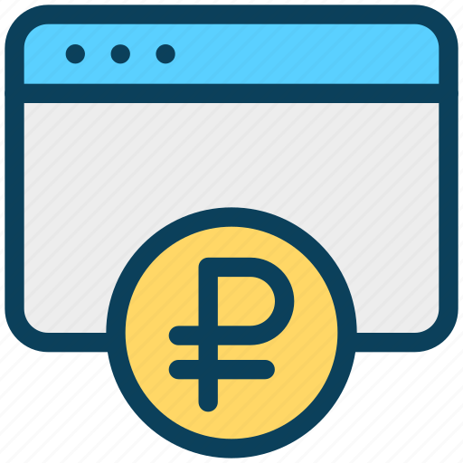 Finance, currency, money, ruble, website, online banking icon - Download on Iconfinder