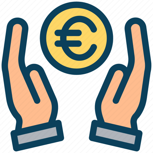 Finance, currency, money, euro, hand, give icon - Download on Iconfinder