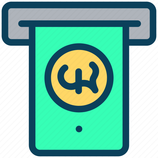 Finance, currency, money, pound, withdrawal, cash, atm icon - Download on Iconfinder