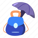 bags, umbrella, safe, secure, finance