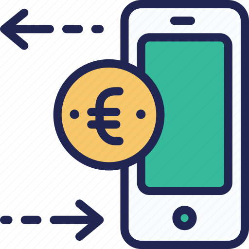 Banking, currency, euro, exchange, finance, mobile, money icon - Download on Iconfinder