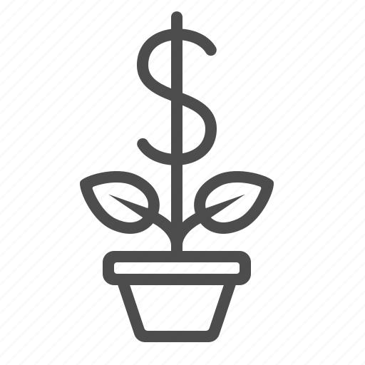 Business, dollar, flower, flower pot, investment, money, startup icon - Download on Iconfinder