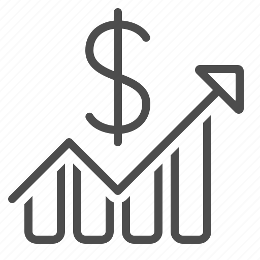 Arrow, business, chart, dollar, graph, profit, report icon - Download on Iconfinder