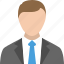 avatar, man, profile, suit, user 