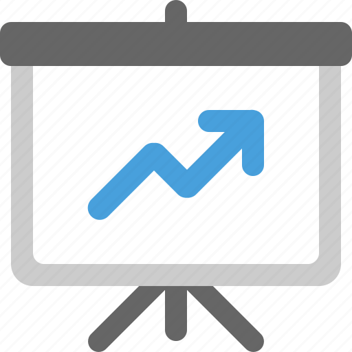 Analysis, bullish, chart, presentation, report, up icon - Download on Iconfinder
