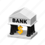 bank, finance, illustration, corporate, money, business, roof, wealth, architecture, banking, isolated, icon, concept, financial, investment, cash, 3d, building, symbol, classic 