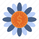 money, flower, concept, plant, success, harvest, earning, financial, growth, gain, invest, rich