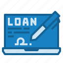 digital, loan, bill, document, finance, laptop, technology, electronics, financial