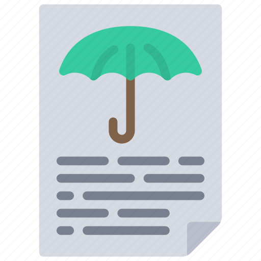 Insurance, policy, writer, document, umbrella icon - Download on Iconfinder