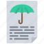 insurance, policy, writer, document, umbrella 