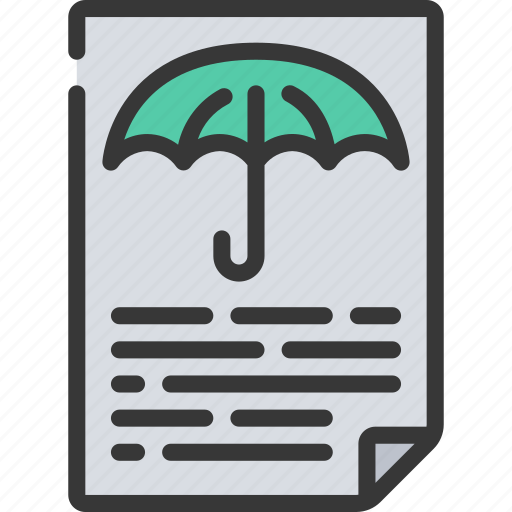 Insurance, policy, writer, document, umbrella icon - Download on Iconfinder