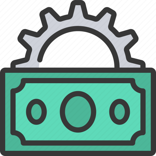 Money, management, gear, cog, cogwheel, cash, coin icon - Download on Iconfinder