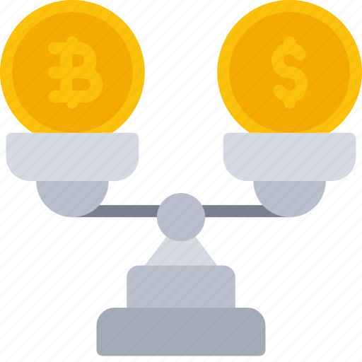 Bitcoin, and, money, balance, fintech, crypto, cryptocurrency icon - Download on Iconfinder