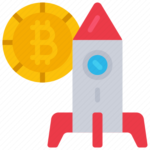 Bitcoin, startup, fintech, launch, crypto, cryptocurrency icon - Download on Iconfinder