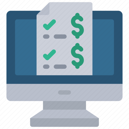 Online, bill, payment, fintech, bills, computer, pc icon - Download on Iconfinder