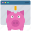 online, savings, fintech, browser, window, website, piggy 