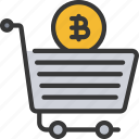 bitcoin, shopping, fintech, cart