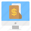 cash, computer, document, financial, money, profile, transaction 