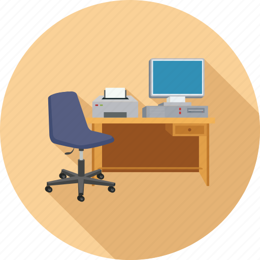 Desk, office, work, workstation icon - Download on Iconfinder