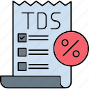 tds, percentage, tax bill, tax receipt, tax deducted at source, clipboard, bill, invoice
