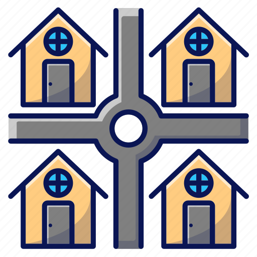 Village, hood, neighbourhood, houses icon - Download on Iconfinder