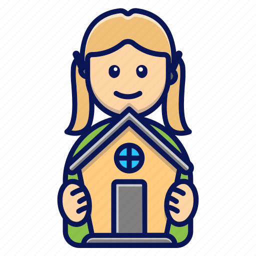 Dollhouse, girl, house, home icon - Download on Iconfinder