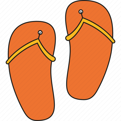 Beach sandal, flip flops, foot wear, holidays, tourism, travel, vacation icon - Download on Iconfinder