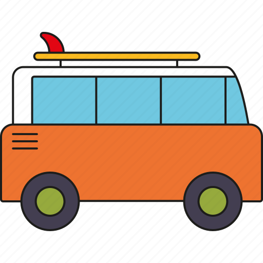Camping, holidays, surfer, tourism, travel, vacation, van icon - Download on Iconfinder