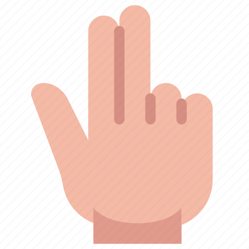 Finger, count, hand, gesture, back, eight icon - Download on Iconfinder