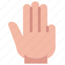 finger, count, hand, gesture, back, nine 