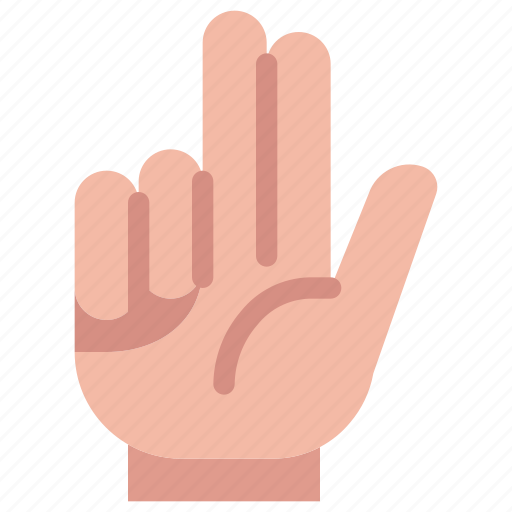 Finger, count, hand, gesture, palm, eight icon - Download on Iconfinder