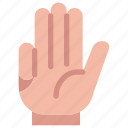 finger, count, hand, gesture, palm, nine