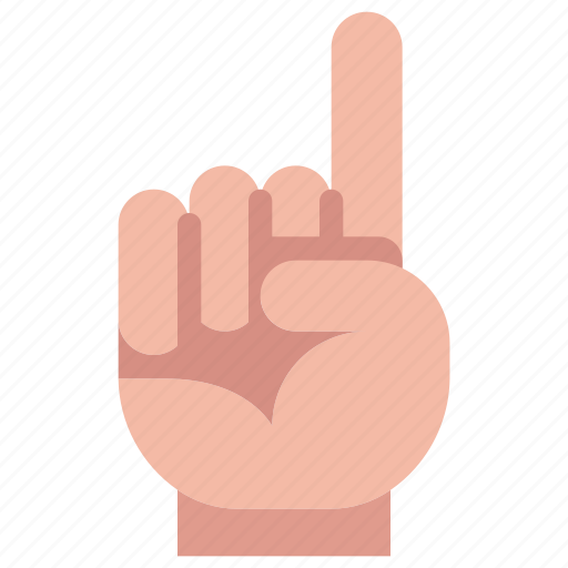 Finger, count, hand, gesture, palm, one icon - Download on Iconfinder
