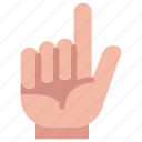 finger, count, hand, gesture, palm, seven 