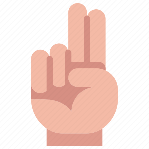 Finger, count, hand, gesture, palm, two icon - Download on Iconfinder