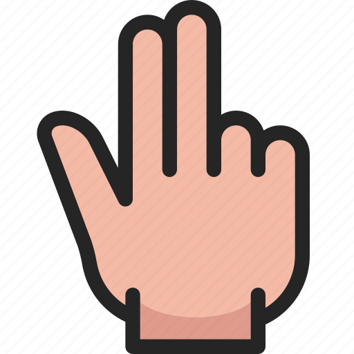 Finger, count, hand, gesture, back, eight icon - Download on Iconfinder