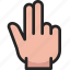 finger, count, hand, gesture, back, eight 
