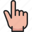 finger, count, hand, gesture, back, seven 