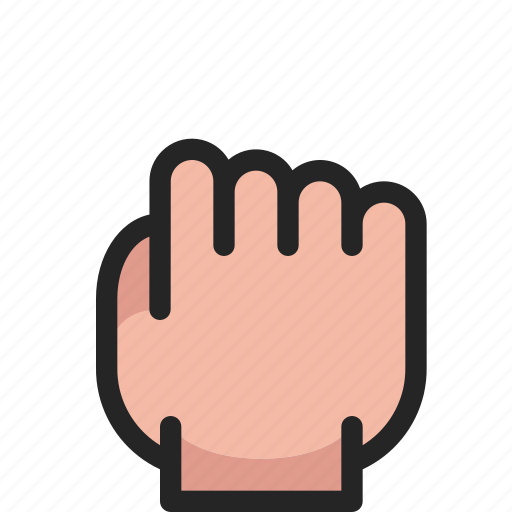 Finger, count, hand, gesture, back, zero, fist icon - Download on Iconfinder