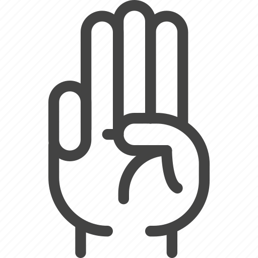 Count, counting, finger, gesture, hand, three icon - Download on Iconfinder