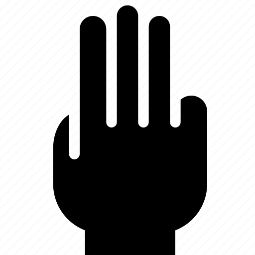 Finger, count, hand, gesture, back, three icon - Download on Iconfinder
