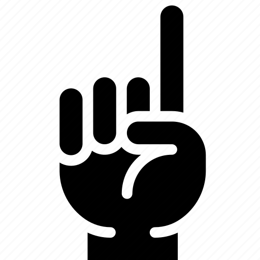 Finger, count, hand, gesture, palm, one icon - Download on Iconfinder