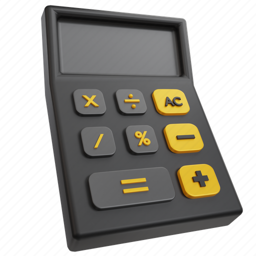 Calculator, calculation, business, education, finance, currency, marketing 3D illustration - Download on Iconfinder