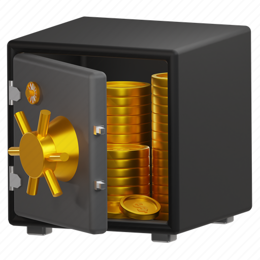 Safes, bank, dollar, money, security, safe, saving 3D illustration - Download on Iconfinder