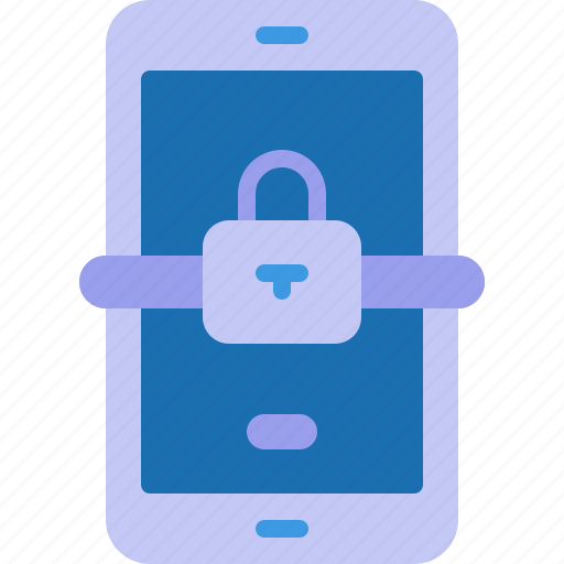 Handphone Security Fintech Mobile Lock Icon